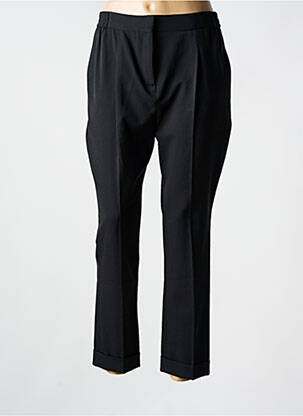 Pantalon droit fermeture zippée sous rabat avec crochet taille normale noir STELLA FOREST femme