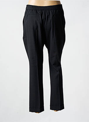 Pantalon droit fermeture zippée sous rabat avec crochet taille normale noir STELLA FOREST femme