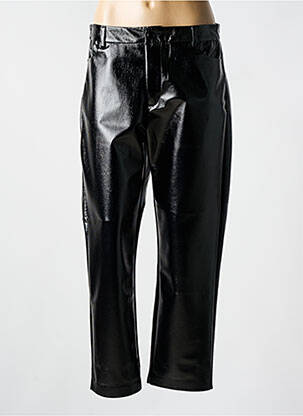 Pantalon droit stretch taille normale noir HOD femme