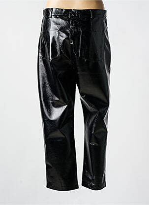 Pantalon droit stretch taille normale noir HOD femme