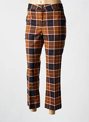Pantalon 7/8 taille à pinces taille normale marron SOEUR femme
