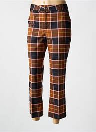 Pantalon 7/8 taille à pinces taille normale marron SOEUR femme