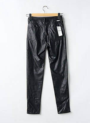 Pantalon slim tissage enduit taille haute noir FIVE femme
