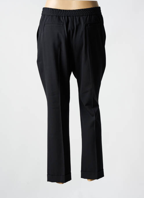 Pantalon droit fermeture zippée sous rabat avec crochet taille normale noir STELLA FOREST femme