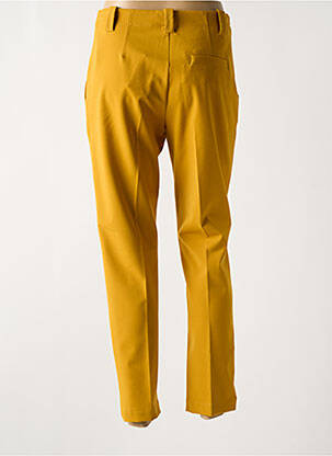 Pantalon chino fermeture zippée sous rabat boutonné taille haute jaune ATTIC AND BARN femme