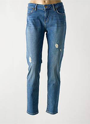 Jeans coupe slim effet usé délavé taille normale bleu TOMMY HILFIGER femme