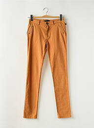 Pantalon chino tissage popeline taille normale jaune HOD femme
