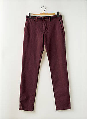 Pantalon chino tissage popeline taille normale rouge TOMMY HILFIGER homme