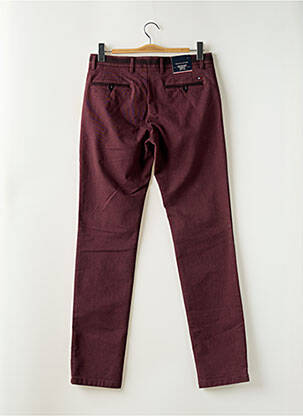 Pantalon chino tissage popeline taille normale rouge TOMMY HILFIGER homme