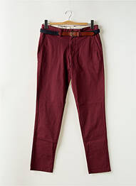 Pantalon chino bio taille normale rouge SELECTED homme