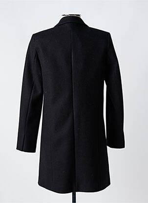 Manteau long coupe cintrée sans capuche noir JANIS & JOHN femme