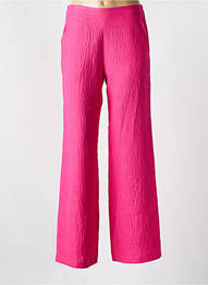 Pantalon large tissage crêpe taille normale rose KACY femme