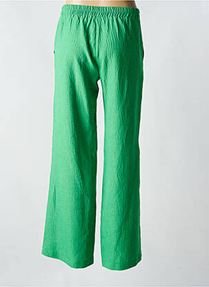 Pantalon large tissage crêpe taille normale vert KACY femme