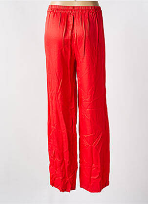 Pantalon large fermeture zippée sous rabat boutonné taille normale rouge AN' GE femme