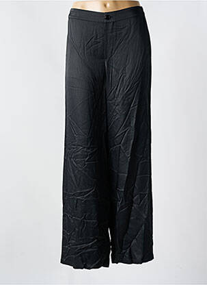 Pantalon large fermeture zippée sous rabat boutonné taille normale noir AN' GE femme