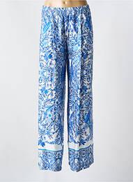 Pantalon large taille à pinces taille haute bleu SCARLET ROOS femme