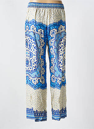 Pantalon large coupe fluide taille normale bleu BELLA JONES femme