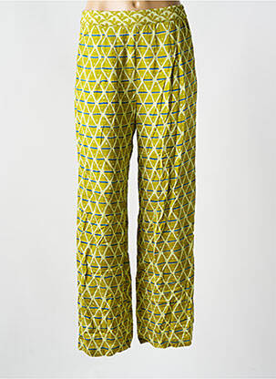 Pantalon droit taille élastique taille normale vert BELLA JONES femme