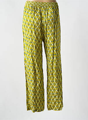 Pantalon droit taille élastique taille normale vert BELLA JONES femme