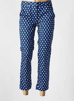 Pantalon 7/8 tissage popeline taille normale bleu GERARD DAREL femme