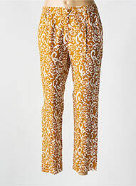 Pantalon 7/8 taille à pinces taille normale jaune BELLA JONES femme