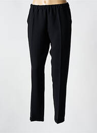 Pantalon droit tissage crêpe taille normale noir TOUPY femme