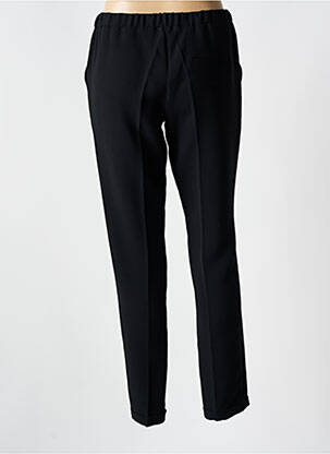 Pantalon droit taille élastique taille normale noir TOUPY femme
