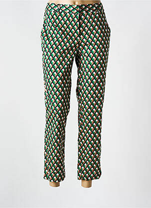 Pantalon 7/8 taille à pinces taille normale vert GERARD DAREL femme