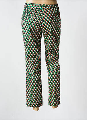 Pantalon 7/8 taille à pinces taille normale vert GERARD DAREL femme