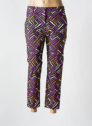 Pantalon 7/8 tissage popeline taille normale violet WEEKEND MAXMARA femme