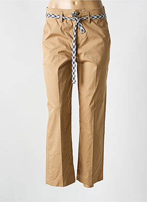 Pantalon chino tissage popeline taille normale marron GERARD DAREL femme