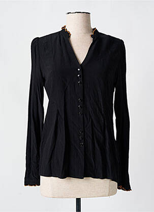 Chemisier coupe cintrée manches longues noir IDANO femme