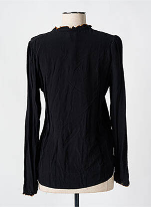 Chemisier coupe cintrée manches longues noir IDANO femme