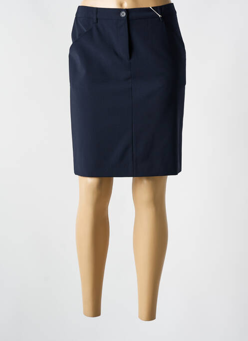 Jupe mi-longue coupe droite bleu PABLO GERARD DAREL femme