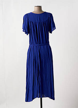 Robe longue manches courtes manches courtes bleu KING LOUIE femme