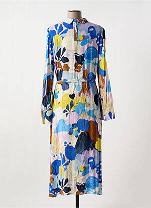 Robe longue manches longues manches longues bleu NUMPH femme