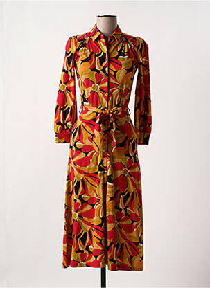 Robe longue manches longues manches longues rouge KING LOUIE femme