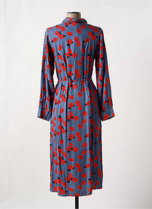 Robe mi-longue imprimé fleurs manches longues gris COMPAÑIA FANTASTICA femme