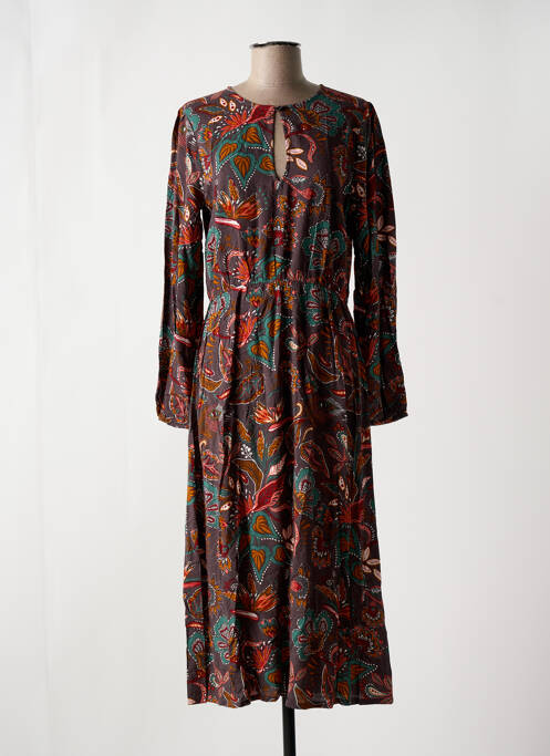 Robe longue marron LOSAN pour femme