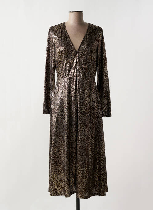 Robe longue marron TRAFFIC PEOPLE pour femme