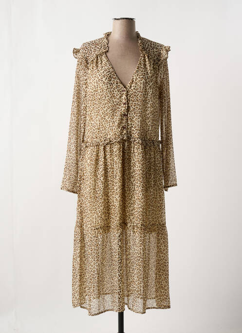 Robe mi-longue beige CHERRY PARIS pour femme