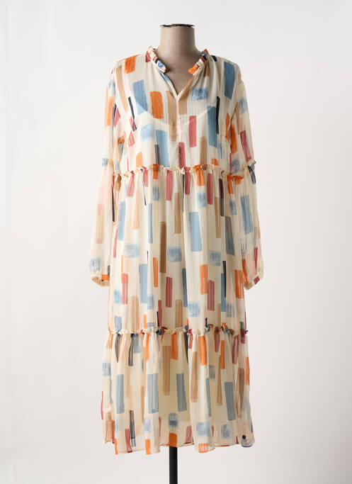 Robe mi-longue beige NUMPH pour femme