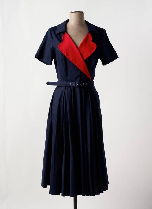 Robe mi-longue bleu COLLECTIF pour femme