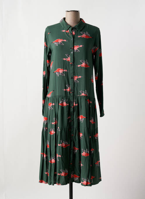 Robe mi-longue vert COMPAÑIA FANTASTICA pour femme