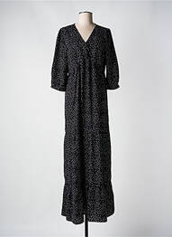 Robe longue col v manches 3/4 noir ANDY & LUCY femme