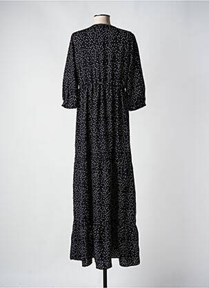 Robe longue col v manches 3/4 noir ANDY & LUCY femme
