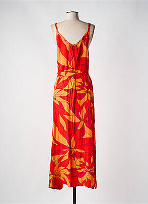 Robe longue manches bretelles ajustables fines bretelles rouge TERRACOTTA femme
