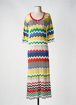 Robe longue manches 3/4 jaune DERHY femme