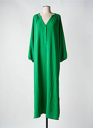 Robe longue manches longues manches longues vert COMPAÑIA FANTASTICA femme