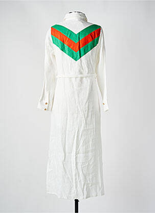 Robe longue manches longues manches longues blanc DERHY femme